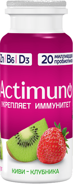 Актимуно Киви-клубника, 95 мл